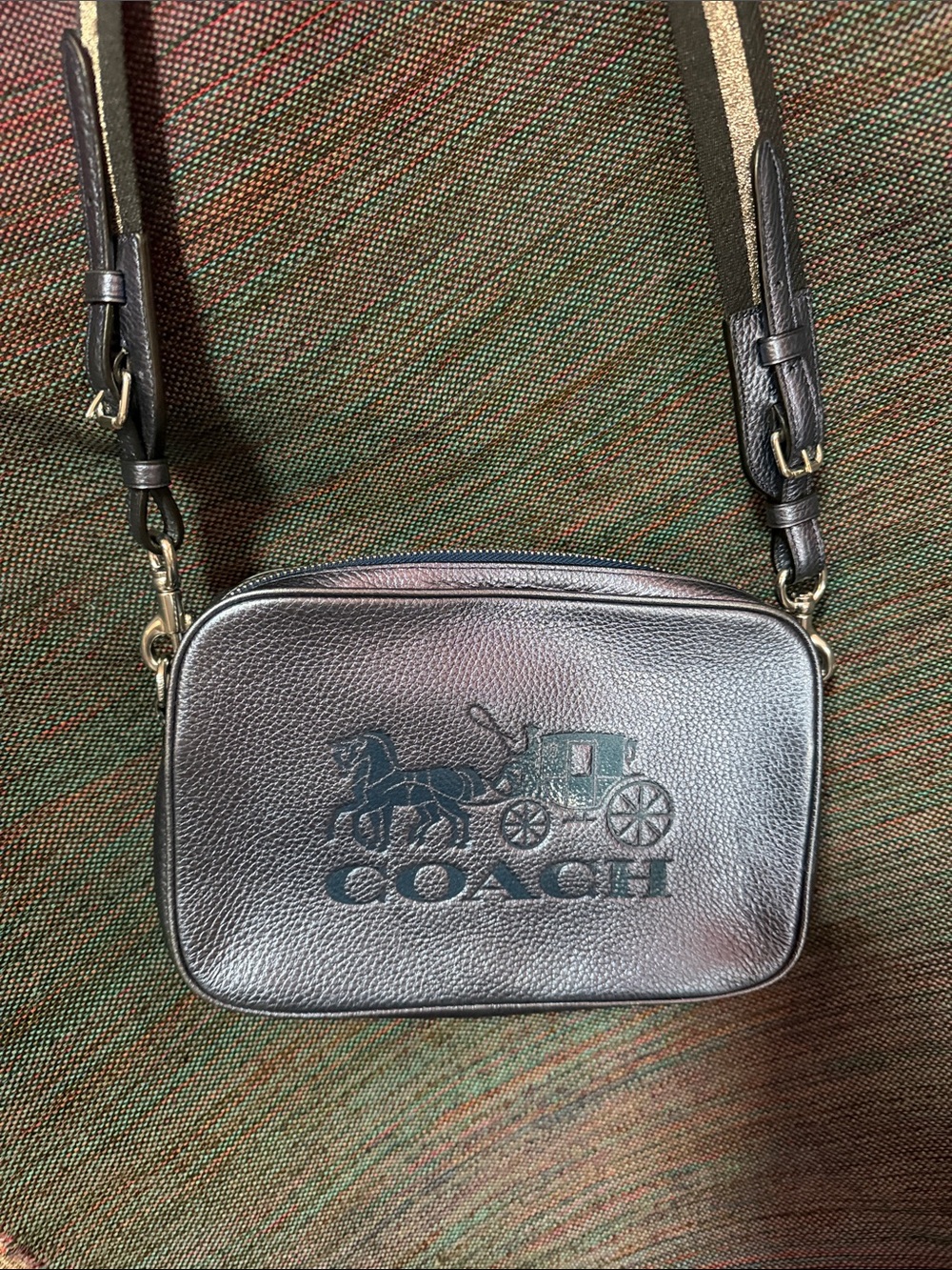 Coach Metallic blue Leather Crossbody Bag - Picture 3 of 10